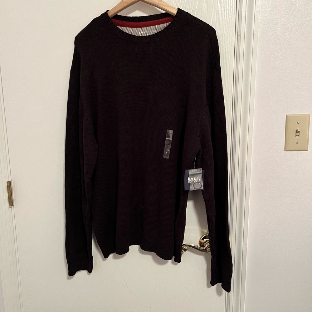 NWT Men’s Black Sweater Basic Editions